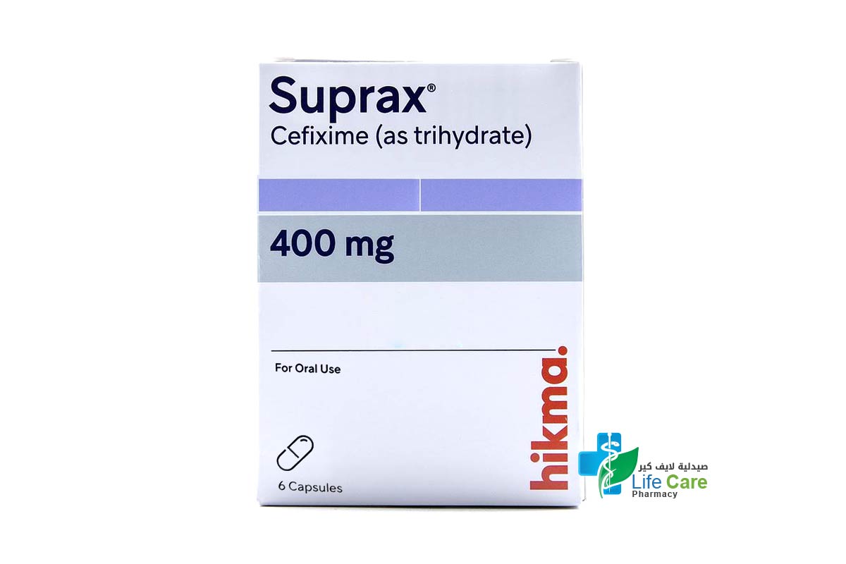 SUPRAX 400MG 6 CAPSULES - Life Care Pharmacy