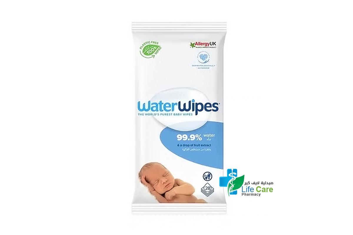 WATER WIPES BABY FRUIT EXTRACT 28 WIPES - Life Care Pharmacy