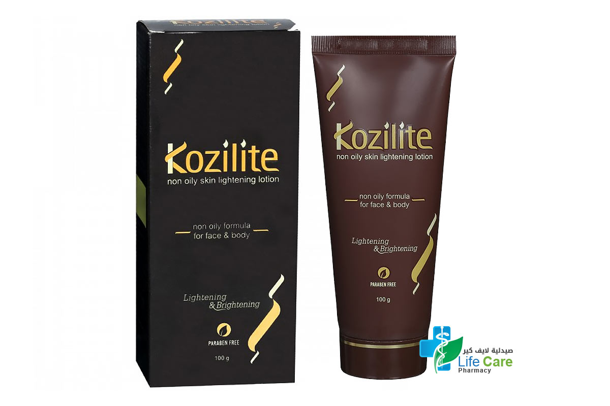 KOZILITE BRIGHTENING FACE AND BODY LOTION 100 GM - Life Care Pharmacy