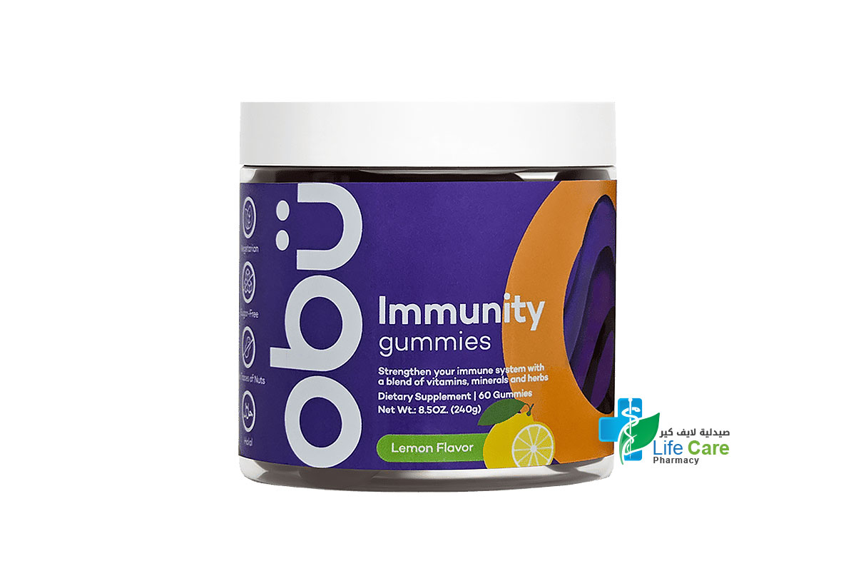 OBU IMMUNITY LEMON FLAVOR 60 GUMMIES - Life Care Pharmacy