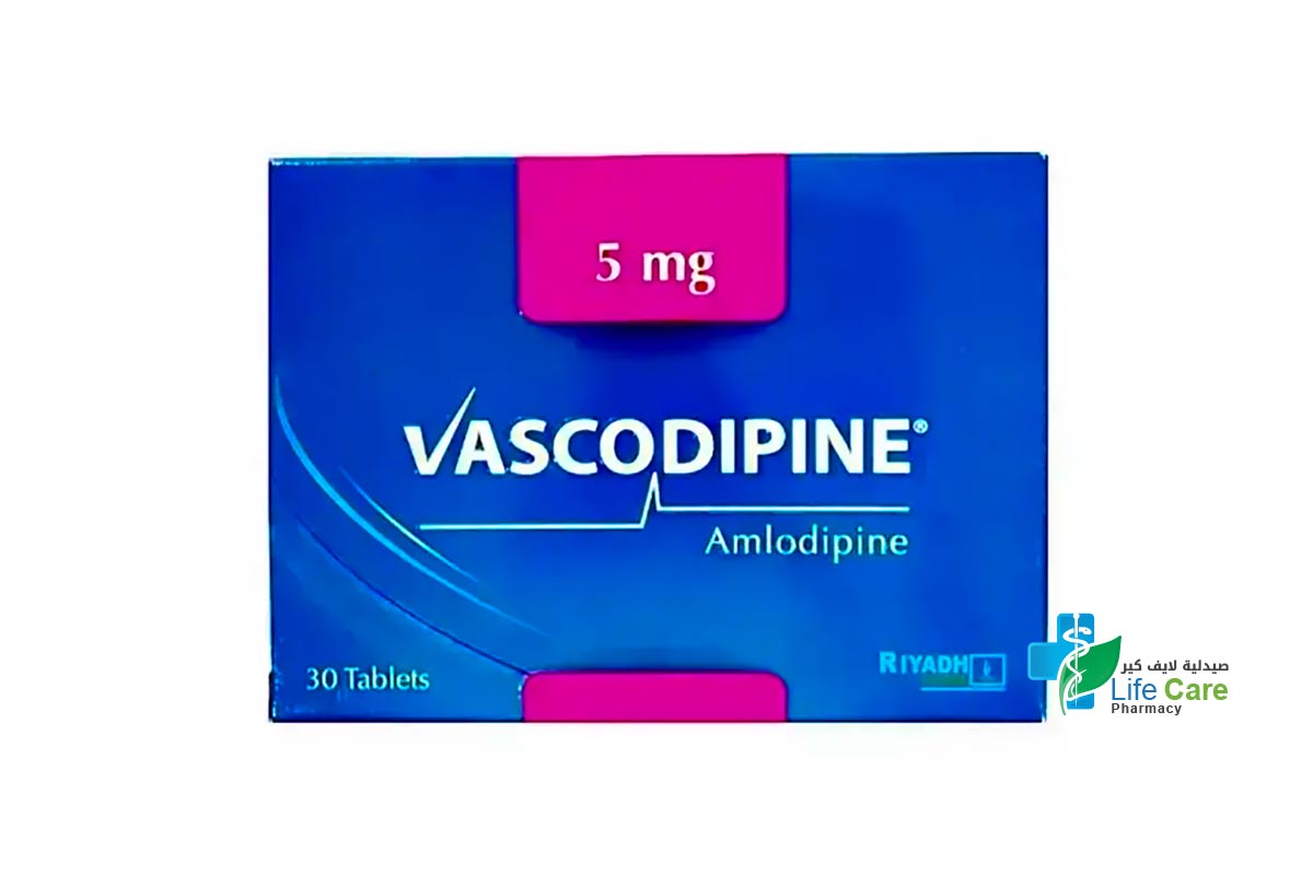 VASCODIPINE 5 MG 30 TABLETS - Life Care Pharmacy