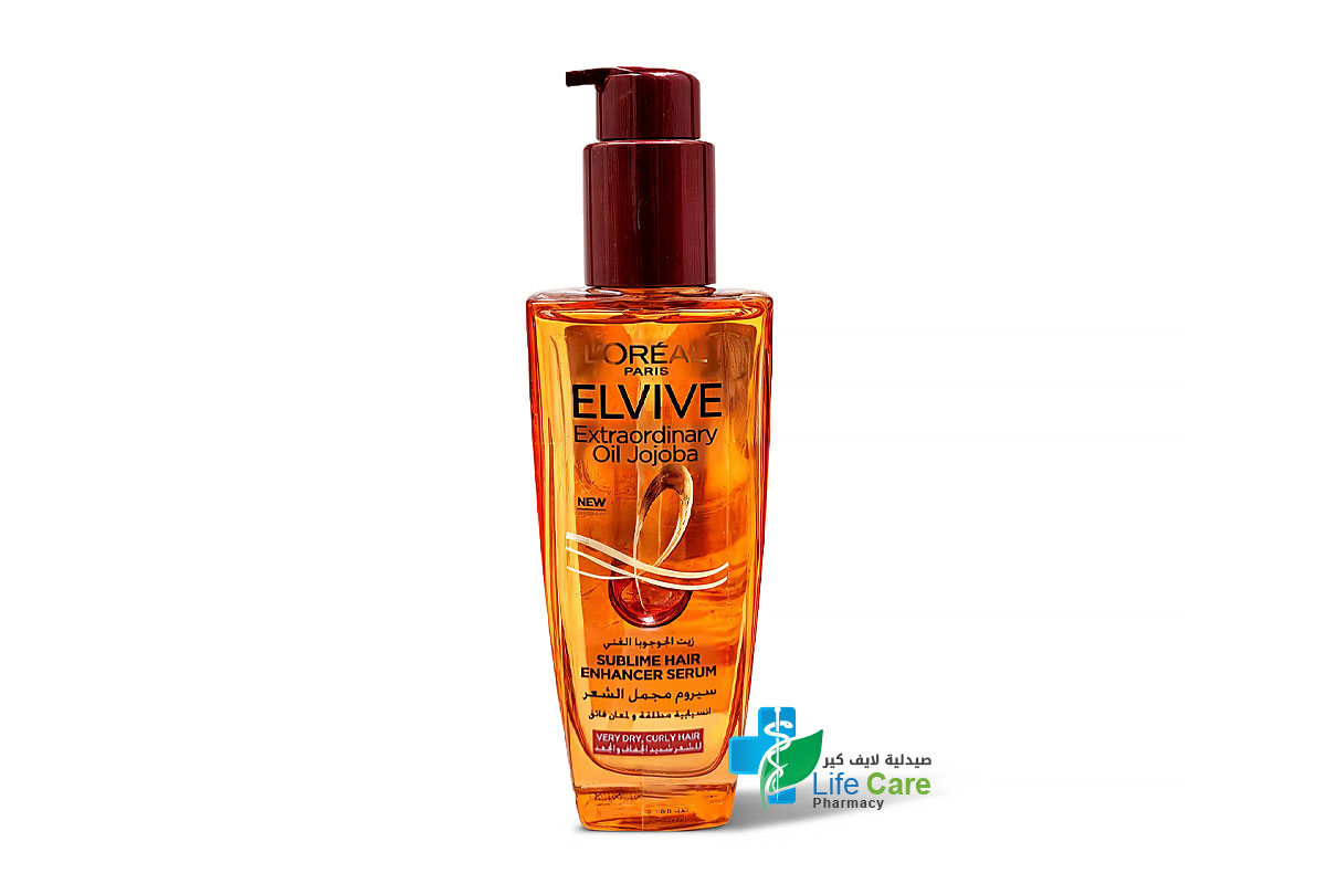 LOREAL ELVIVE EXTRAORDINARY OIL JOJOBA SERUM FOR VERY DRY AND CURLY HAIR 100 ML - Life Care Pharmacy