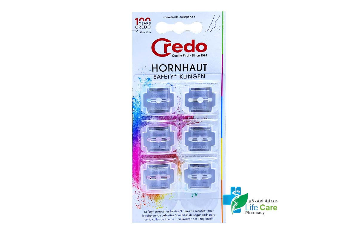 CREDO HORNHAUT BLADE 6 PCS 002610 - Life Care Pharmacy