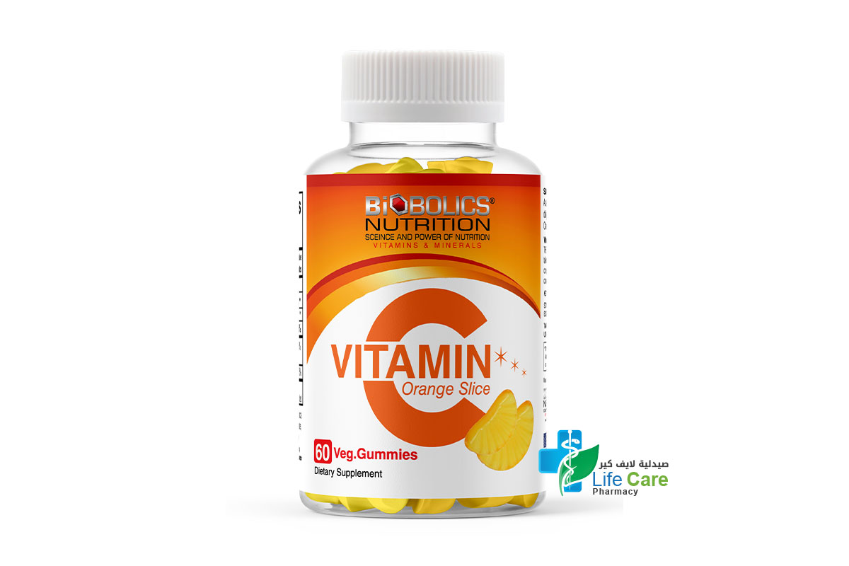 BIOBOLICS VITAMIN C ORANGE SLICE 60 VEG GUMMIES - Life Care Pharmacy