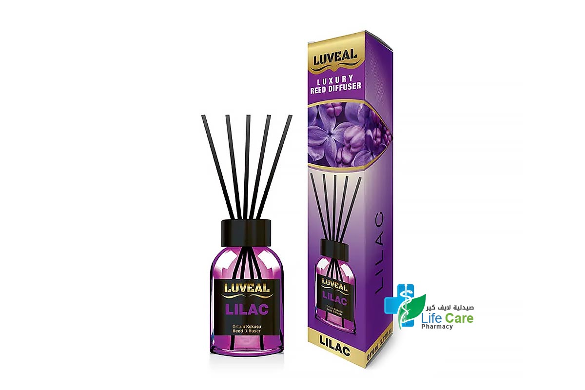 LUVEAL LUXURY REED DIFFUSER LILAC SCENT 110 ML - Life Care Pharmacy