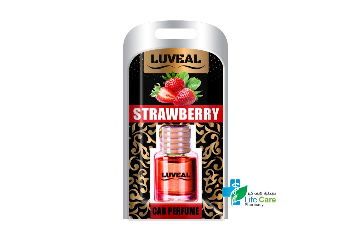 LUVEAL CAR PERFUME STRAWBERRY SCENT 10 ML - Life Care Pharmacy