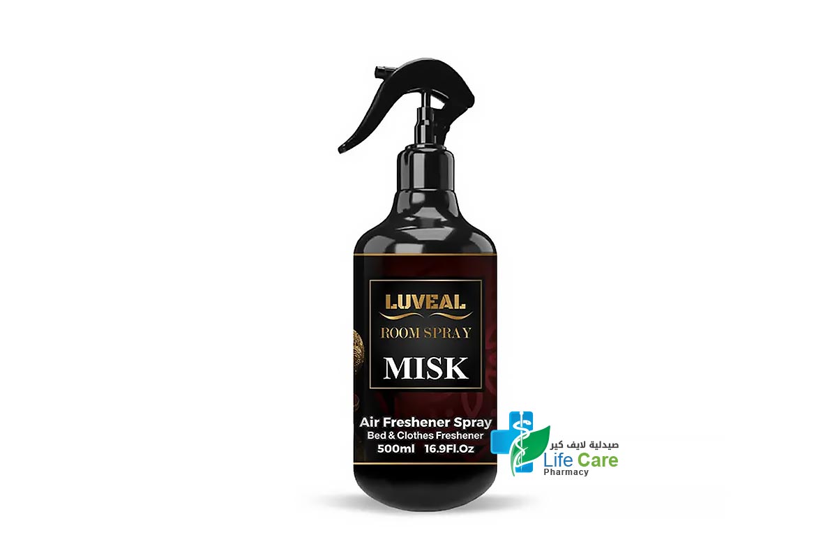 LUVEAL ROOM AIR FRESHENER MISK SCENT SPRAY 500 ML - Life Care Pharmacy