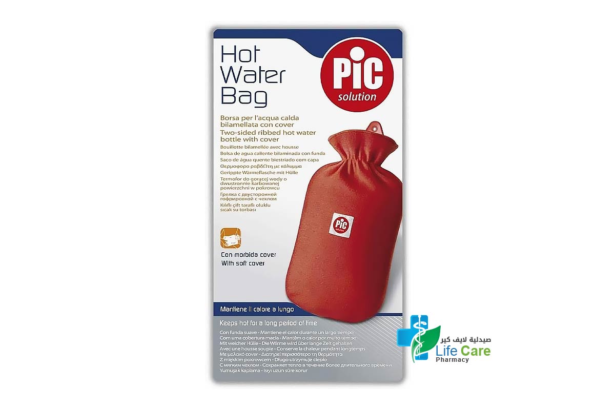 PIC HOT WATER BAG WITH COVER - Life Care Pharmacy