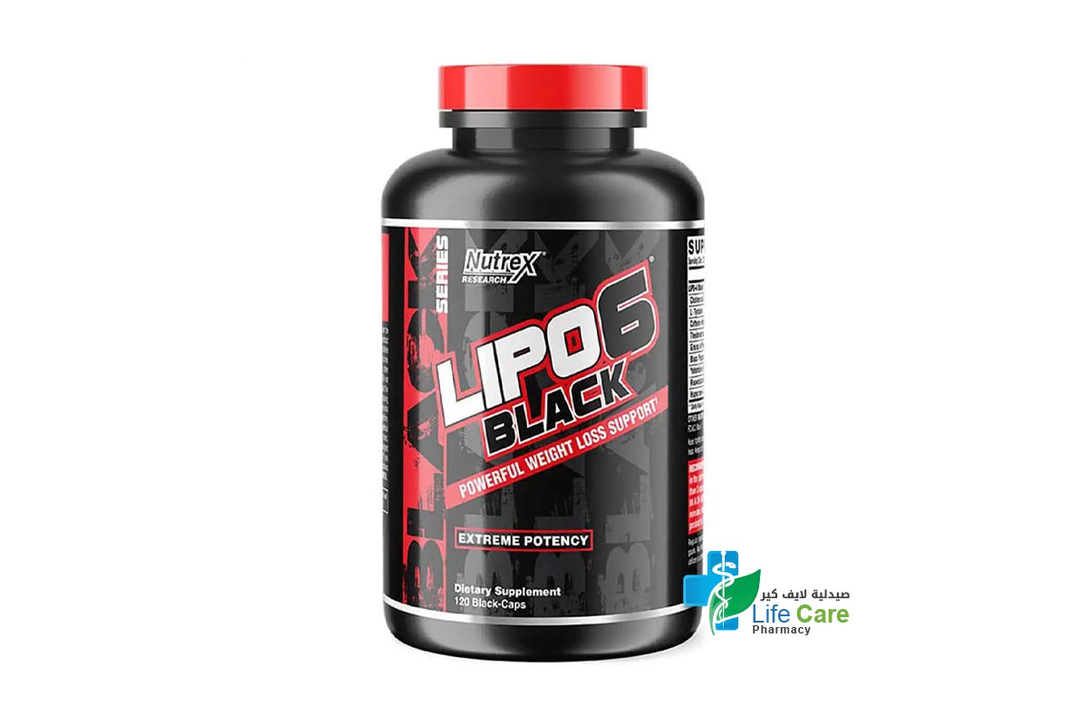 NUTREX RESEARCH LIPO 6 BLACK FAT BURNER 120 BLACK CAPSULES - Life Care Pharmacy