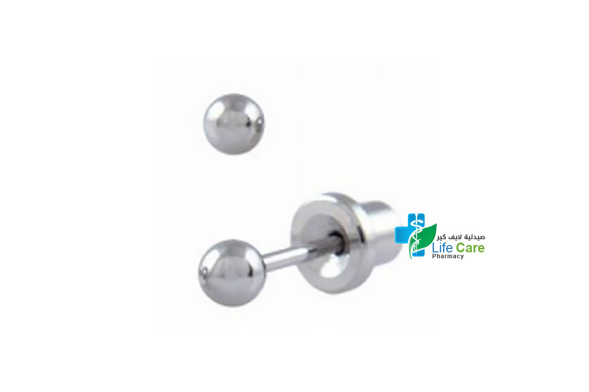 PRIMED EAR PIERCING S23-300H S/S 3MM BALL - Life Care Pharmacy