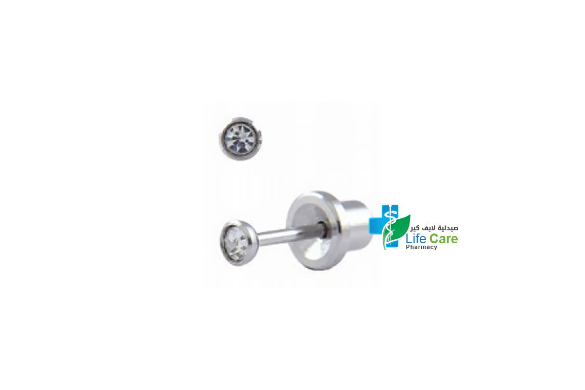 PRIMED EAR PIERCING S25-204H 3MM HEAD 2MM CRYSTAL CLEAR - Life Care Pharmacy