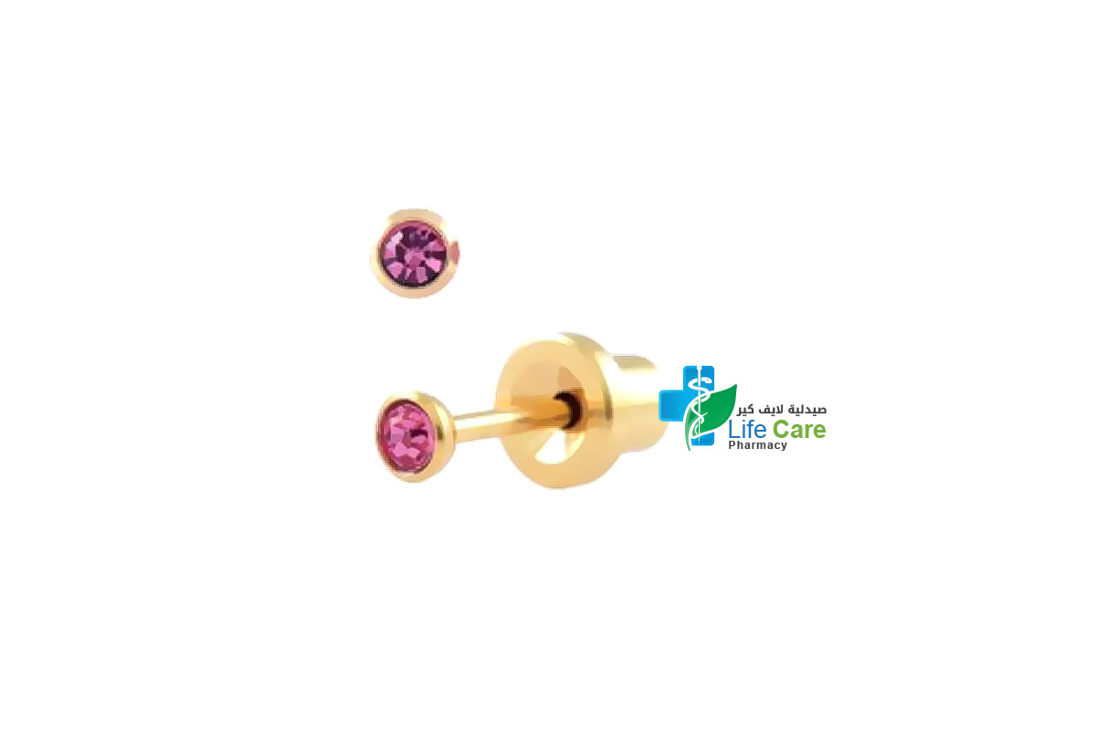 PRIMED EAR PIERCING S26-210H 3MM HEAD 2MM CRYSTAL ROSE - Life Care Pharmacy