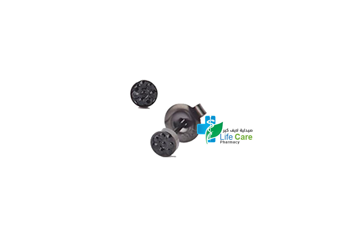 PRIMED EAR PIERCING S54-413H 4MM RINGBUTTON BLACK - Life Care Pharmacy