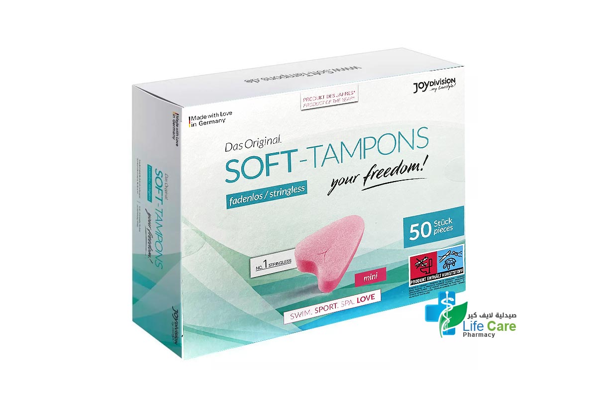 JOY DIVISION SOFT TAMPONS MINI 50 PCS - Life Care Pharmacy