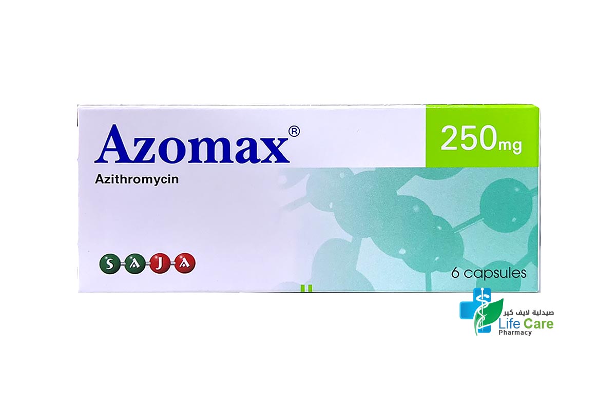 AZOMAX 250 MG 6 CAPSULES - Life Care Pharmacy