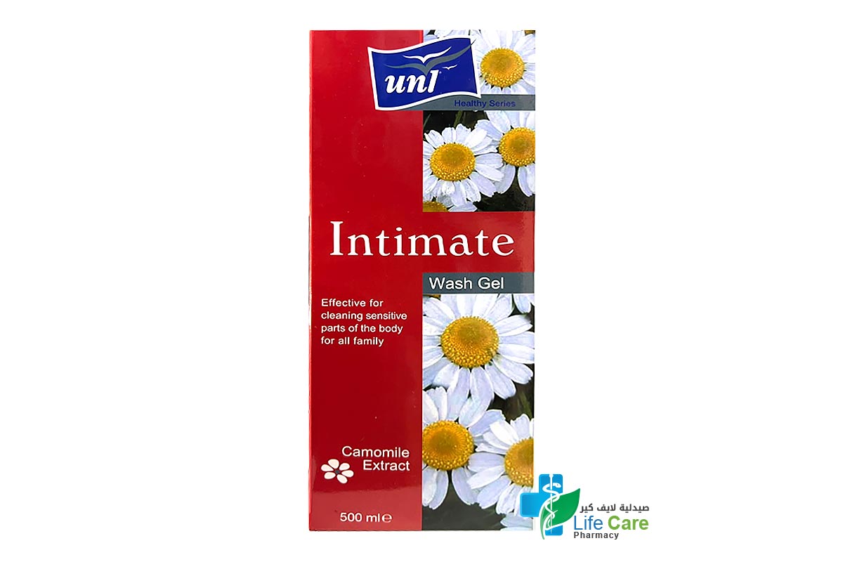 UNI INTIMATE WASH GEL CAMOMILE EXTRACT 500 ML - Life Care Pharmacy