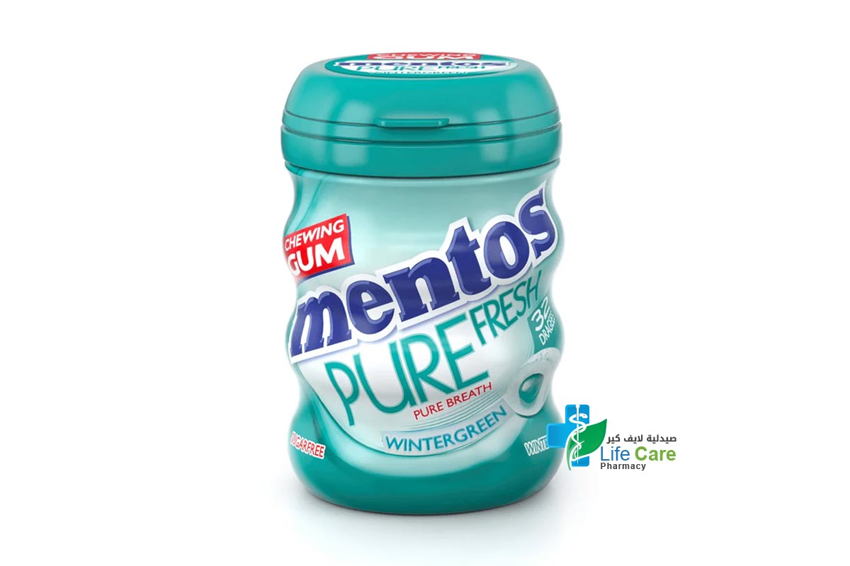 MENTOS PURE FRESH WINTER GREEN CHEWING GUM 32 PCS - Life Care Pharmacy