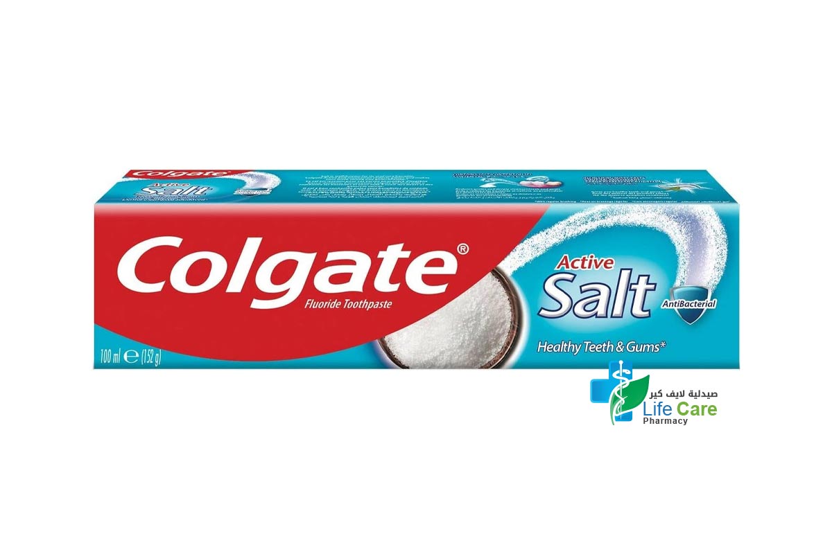 COLGATE ACTIVE SALT  FLUORIDE TOOTHPASTE 100 ML - Life Care Pharmacy