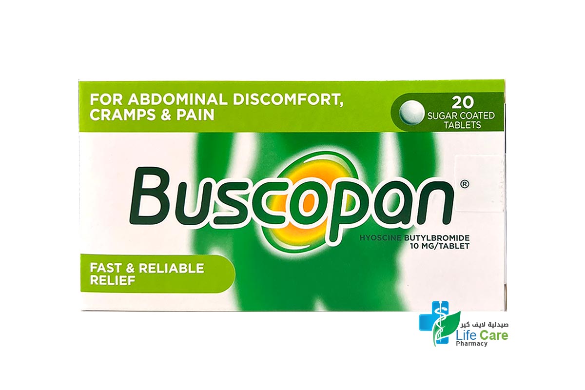 BUSCOPAN 10MG 20 TAB - Life Care Pharmacy