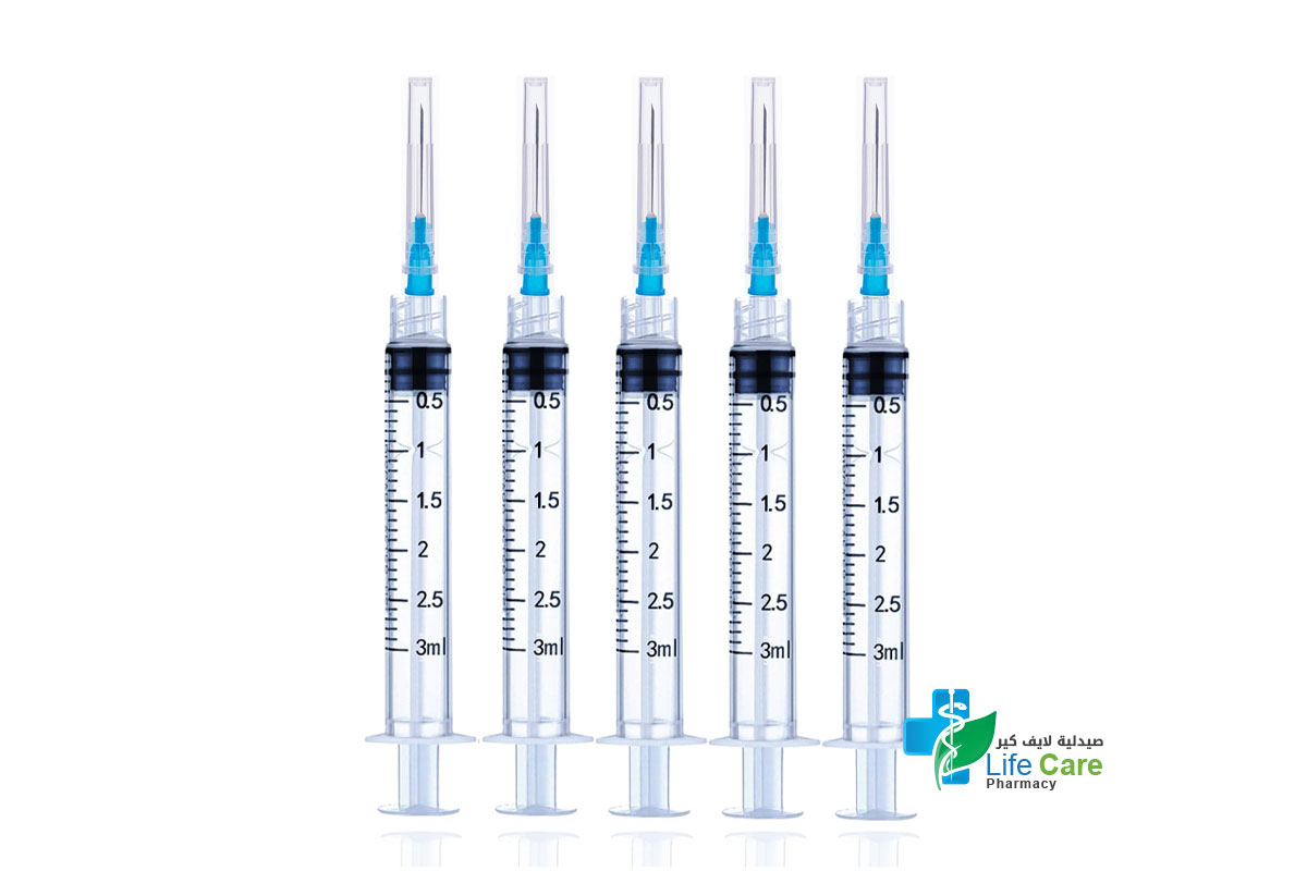 ELDAWLIA STERILE HYPODERMIC SYRINGE 24 G 3 ML 5 PCS - Life Care Pharmacy