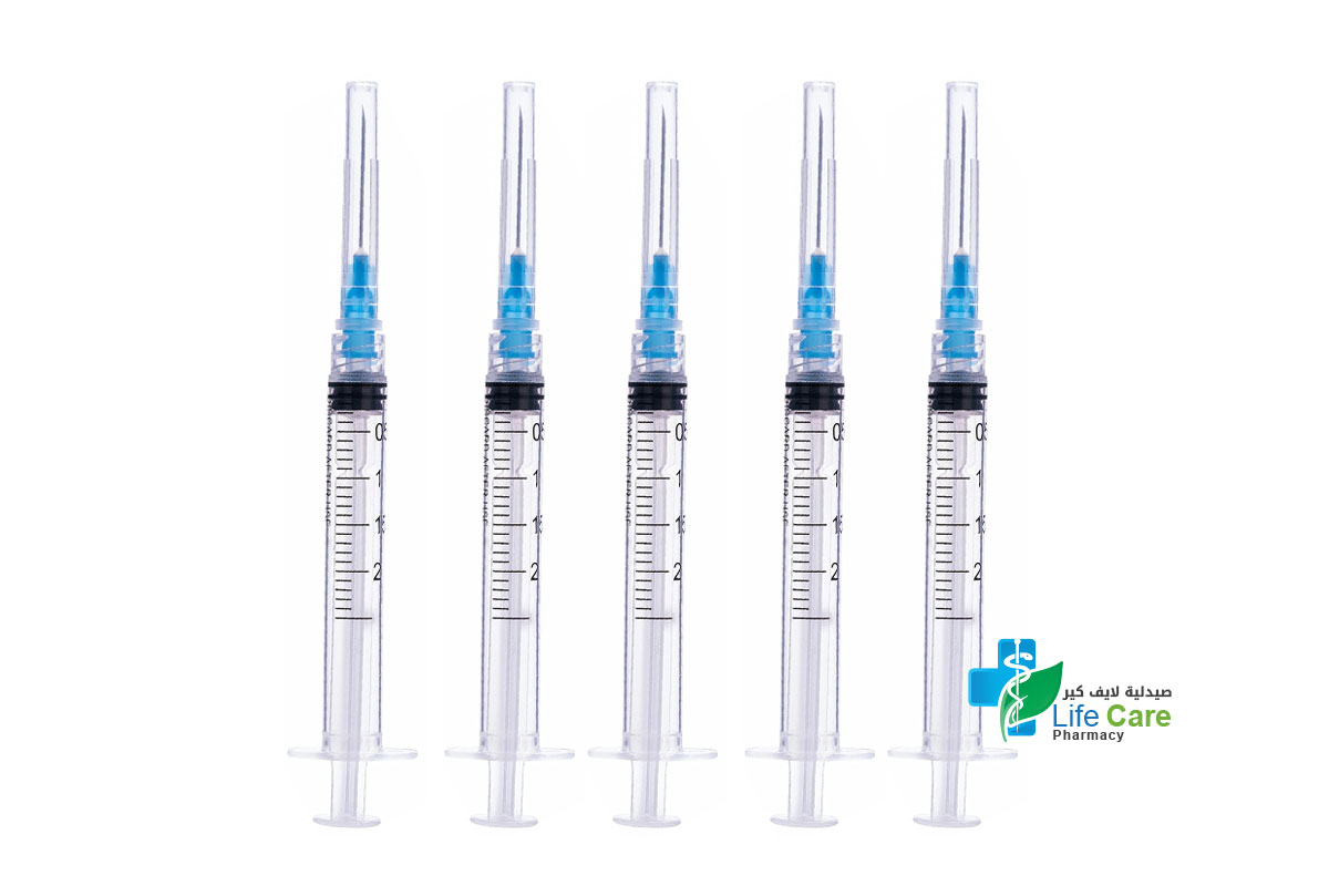 ELDAWLIA STERILE HYPODERMIC SYRINGE 24 G 2 ML 5 PCS - Life Care Pharmacy