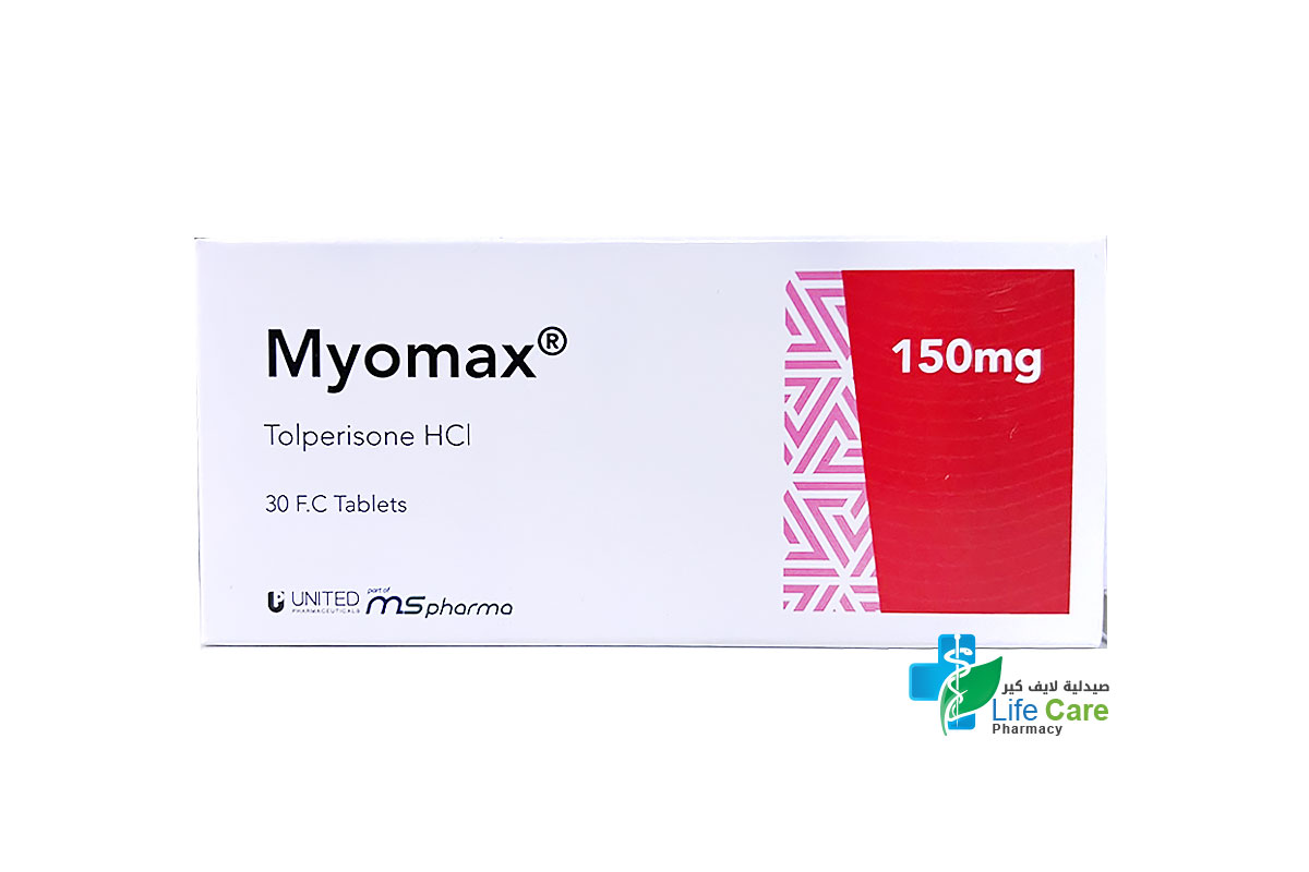 MYOMAX 150 MG 30 TABLETS - Life Care Pharmacy