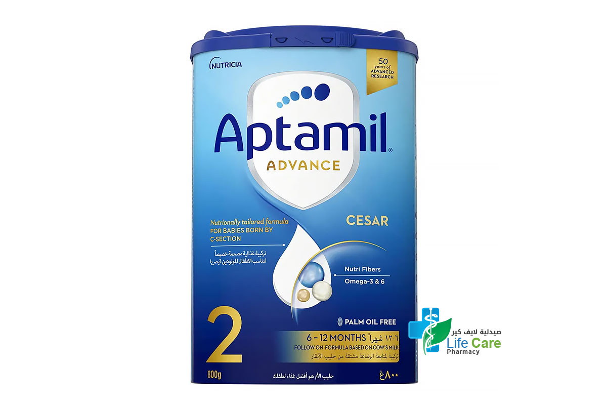 APTAMIL ADVANCE CESAR NO 2 FROM 6 TO 12 MONTHS 800 GM - Life Care Pharmacy