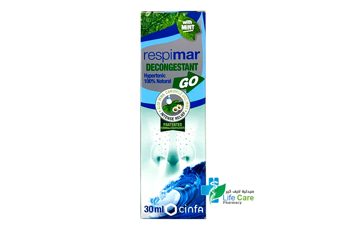 RESPIMAR DECONGESTANT GO NASAL SPRAY WITH MINT 30 ML - Life Care Pharmacy