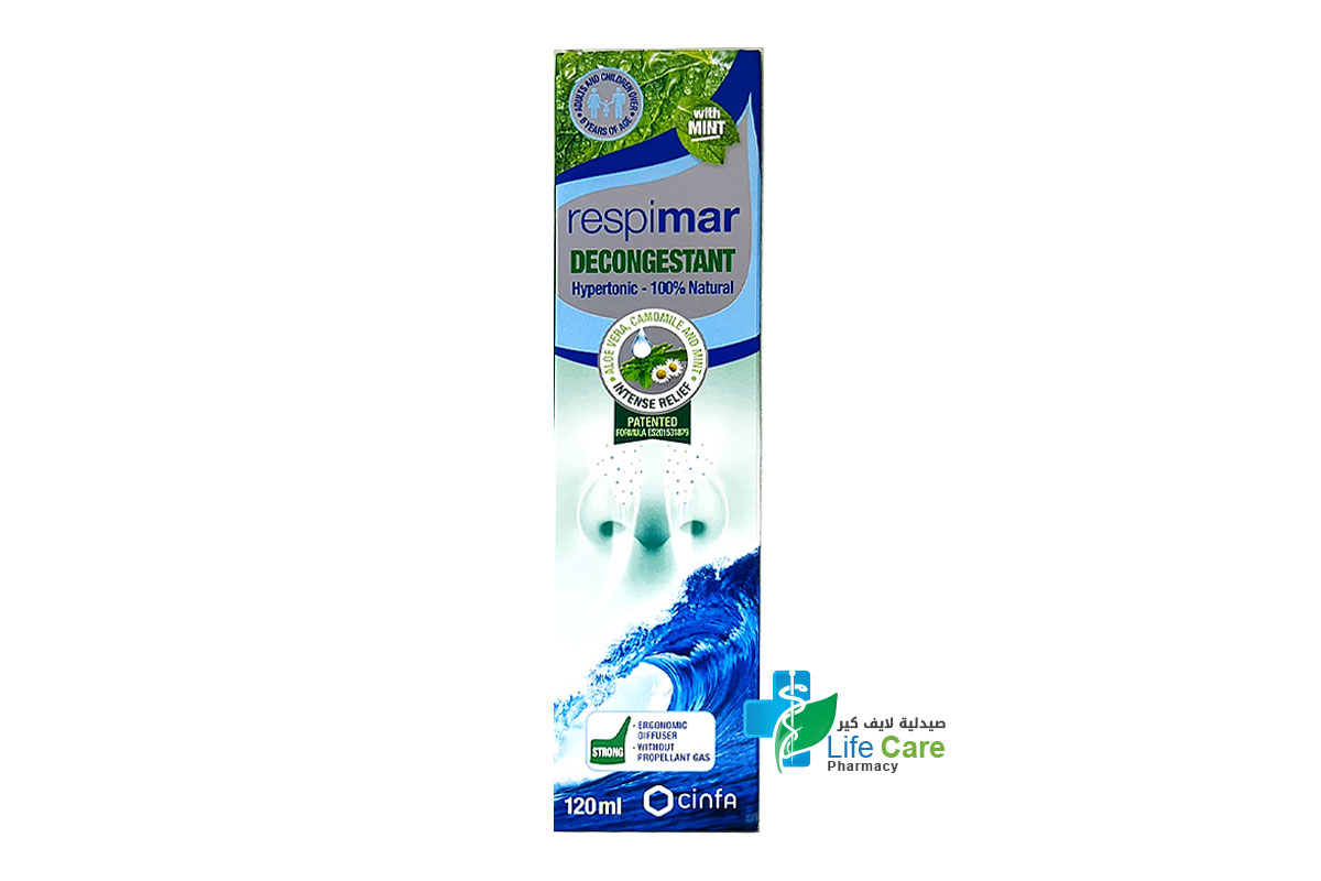 RESPIMAR DECONGESTANT NASAL SPRAY WITH MINT 120 ML - Life Care Pharmacy