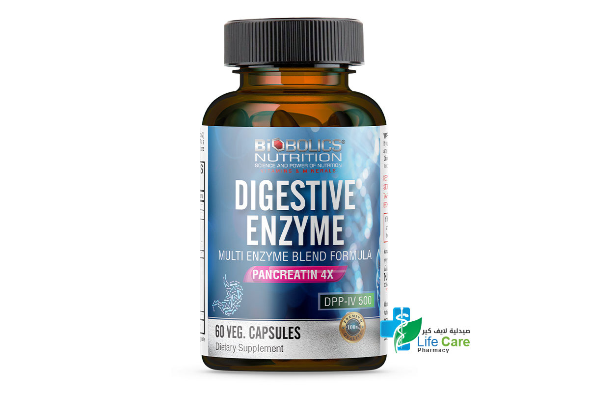 BIOBOLICS DIGESTIVE ENZYME 60 VEG CAPSULES - Life Care Pharmacy