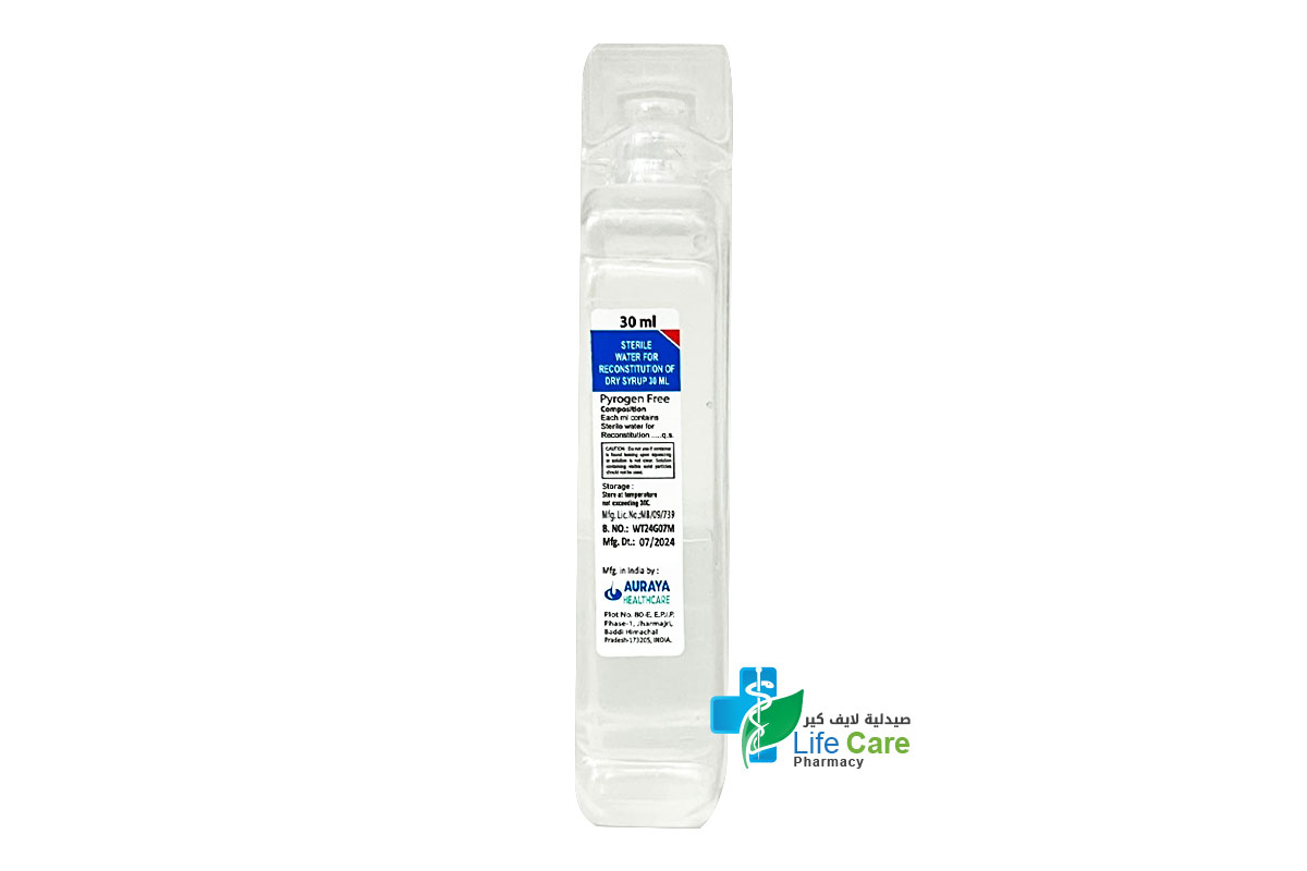 STERILE WATER FOR INJECTION 30 ML - Life Care Pharmacy