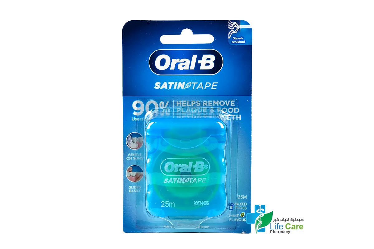 ORAL B SATIN TAPE FLOSS 25 M - Life Care Pharmacy
