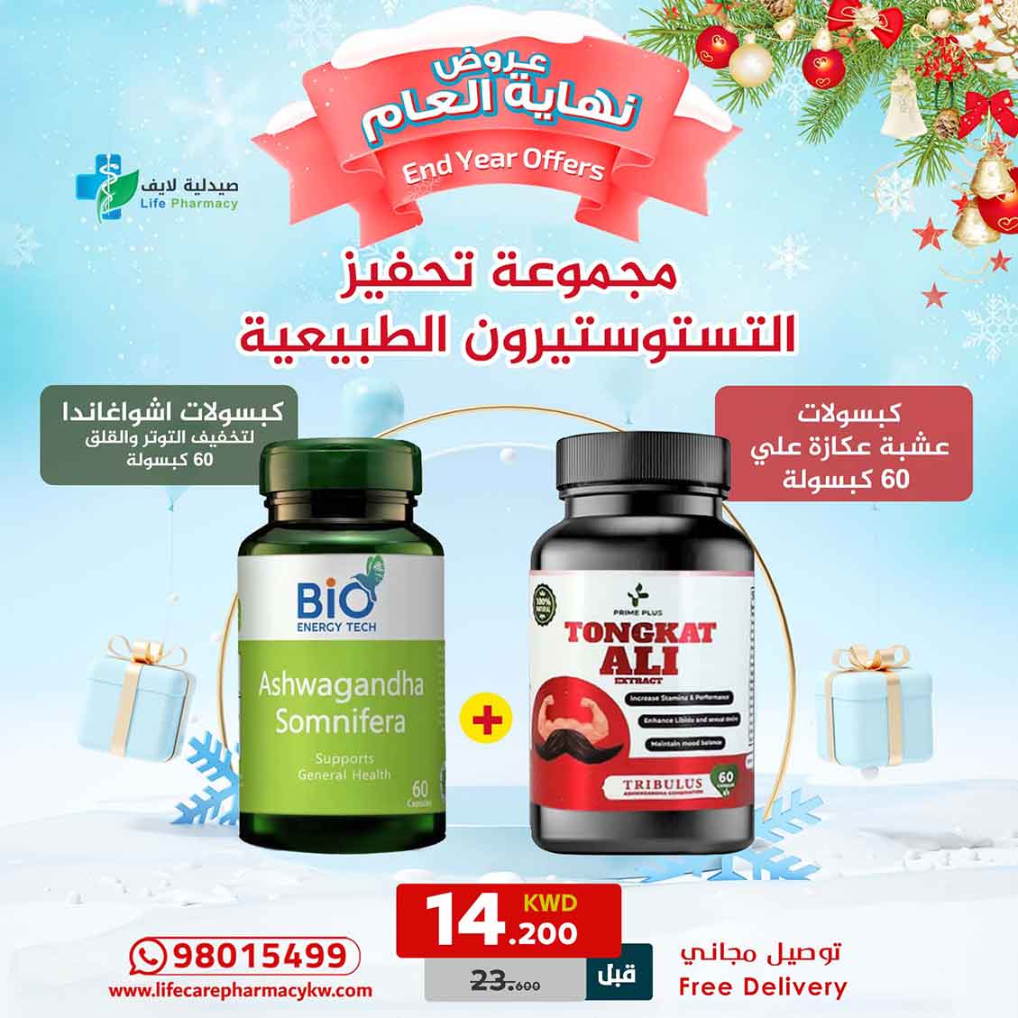 مجموعة رأس السنة  مجموعة طبيعية لتحفيز التستوستيرون - صيدلية لايف كير