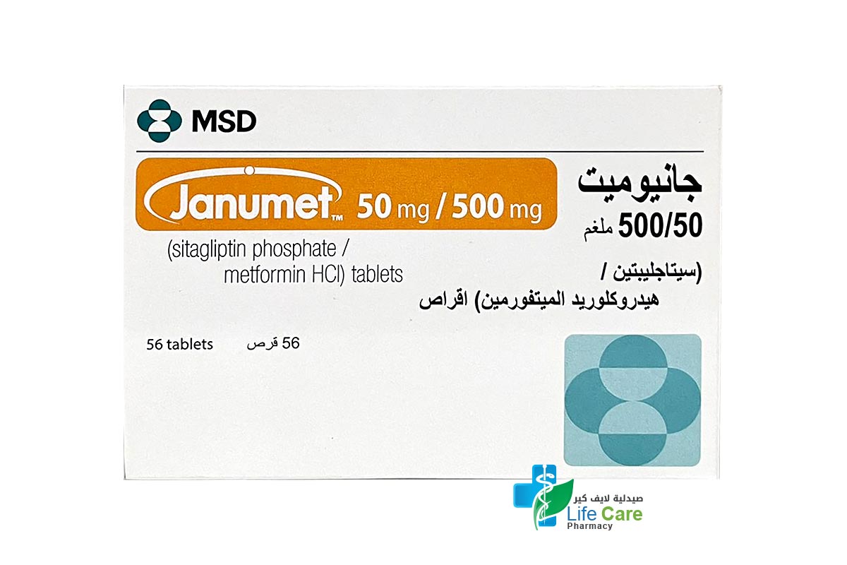 JANUMET 50/500 MG 56 TABLETS - Life Care Pharmacy