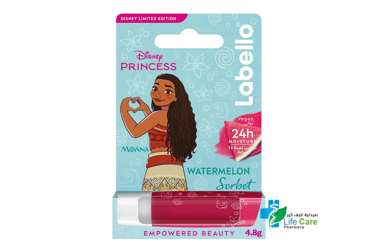 LABELLO DISNEY PRINCESS WATERMELON LIP BALM 4.8 GM - Life Care Pharmacy