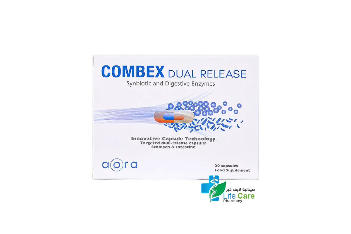 AORA COMBEX DUAL RELEASE 20 CAPSULES - Life Care Pharmacy
