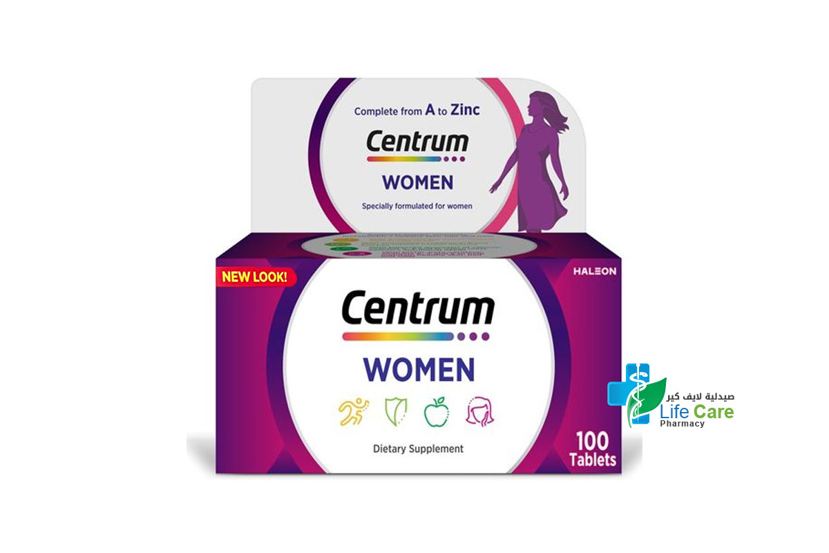 CENTRUM WOMEN 100 TABLETS - Life Care Pharmacy