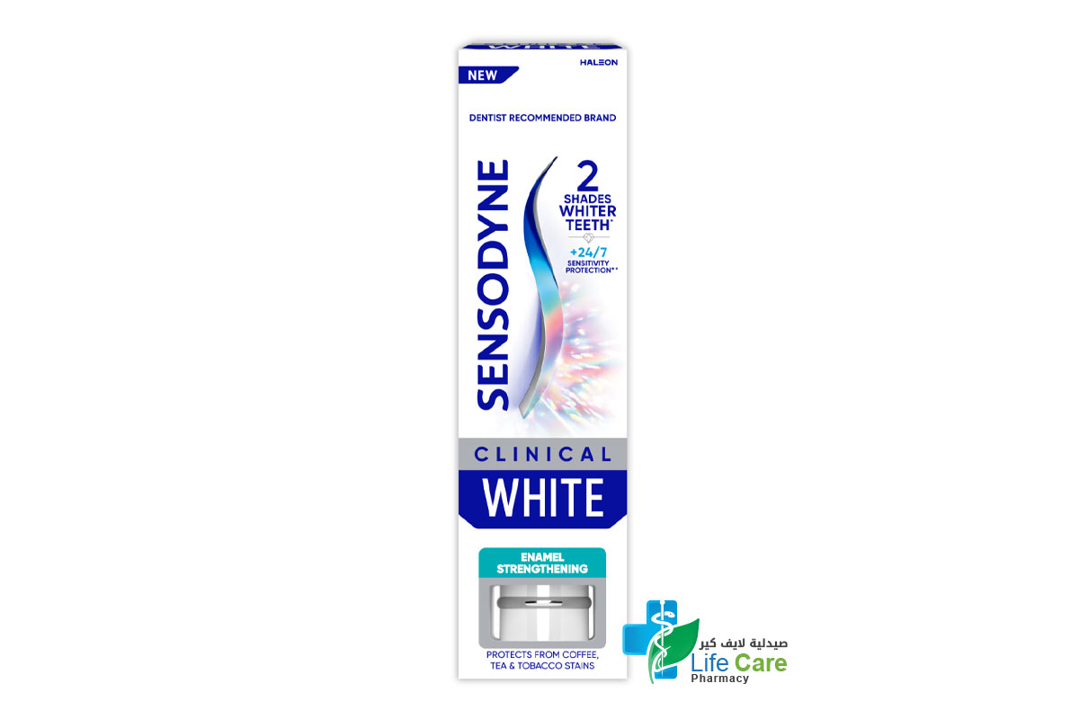 SENSODYNE TOOTHPASTE CLINICAL WHITE ENAMEL STRENGTHENING 75 ML - Life Care Pharmacy