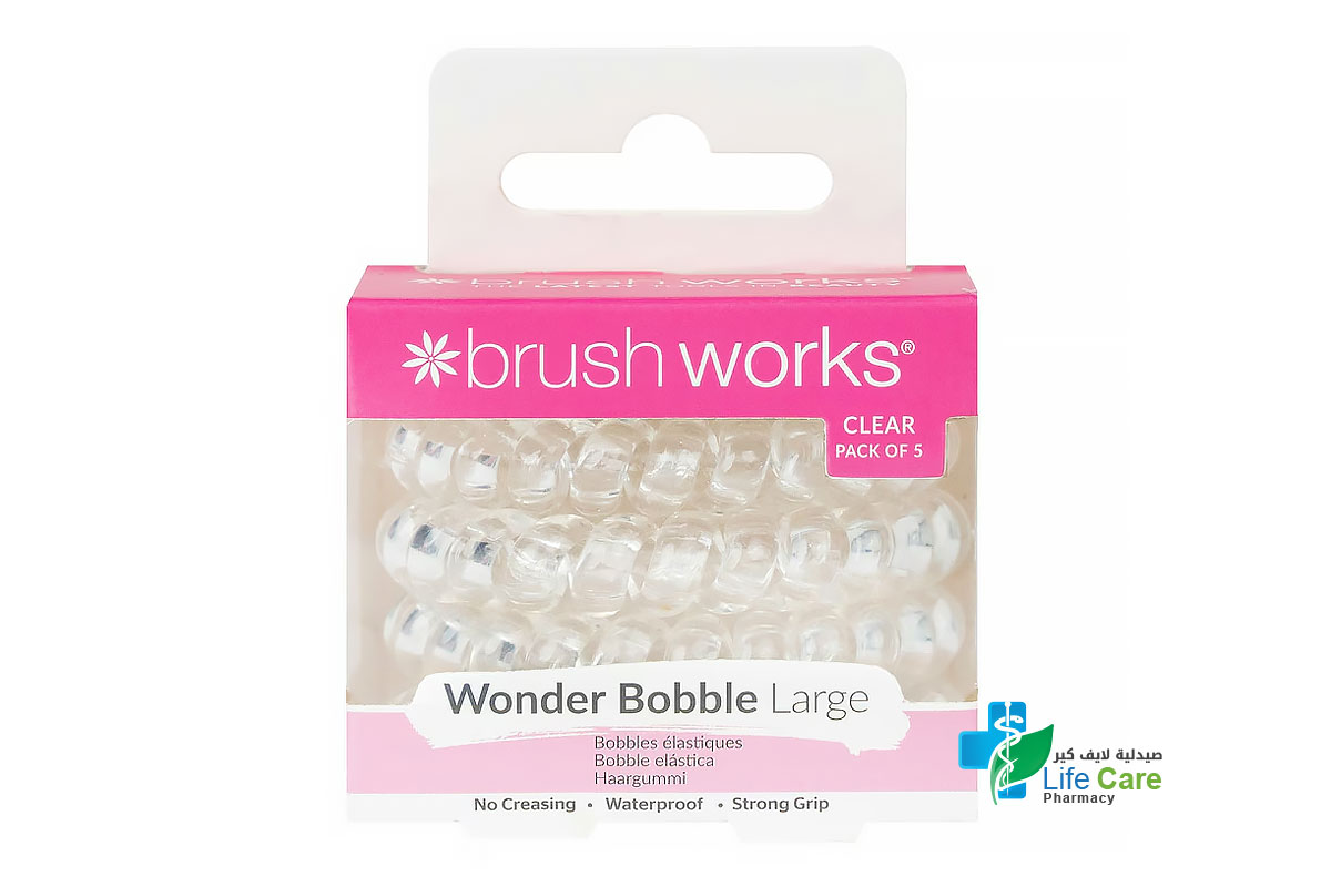BRUSH WORKS WONDER BOBBLE LARGE CLEAR 5 PIECES - Life Care Pharmacy