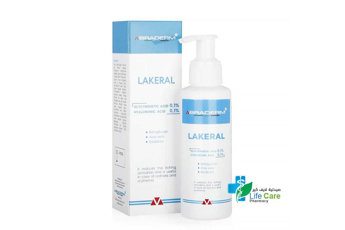 BRADERM LAKERAL EMULSION 100 ML - Life Care Pharmacy