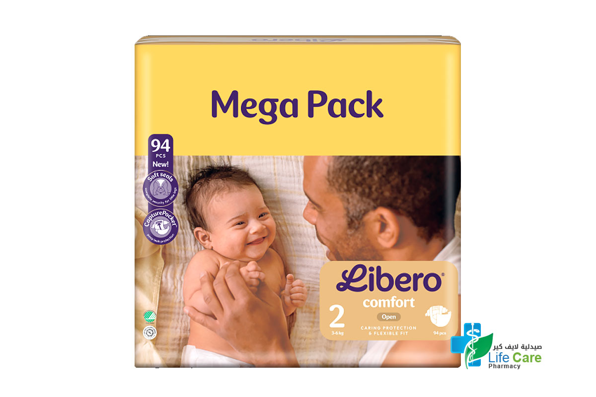 LIBERO COMFORT OPEN NO 2 FROM 3-6KG 94 DIAPERS - Life Care Pharmacy