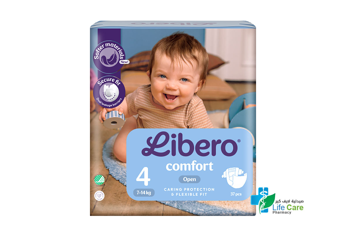 LIBERO COMFORT OPEN NO 4 FROM 7-14KG 37 DIAPERS - Life Care Pharmacy