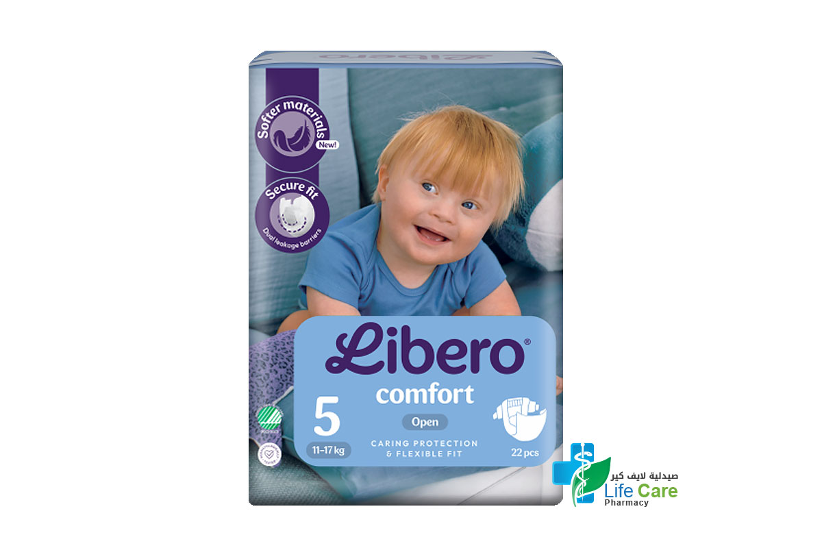 LIBERO COMFORT OPEN NO 5 FROM 11-17KG 22 DIAPERS - Life Care Pharmacy