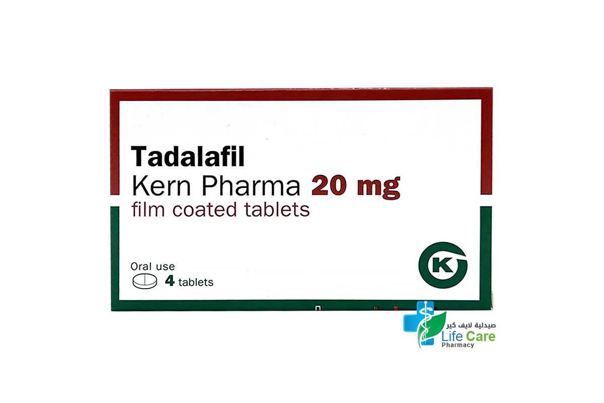 TADALAFIL KERN PHARMA 20 MG 4 TABLETS - Life Care Pharmacy