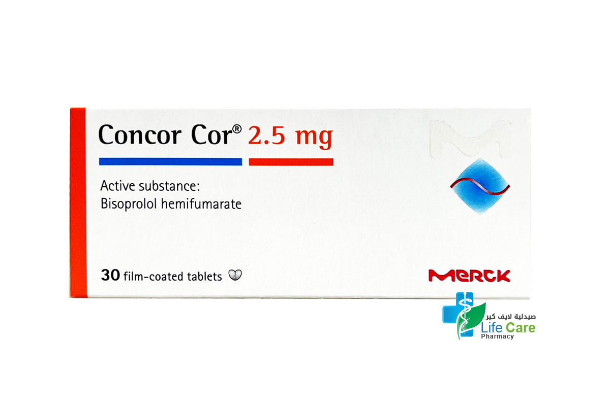 CONCOR COR 2.5 MG 30 TABLETS - Life Care Pharmacy