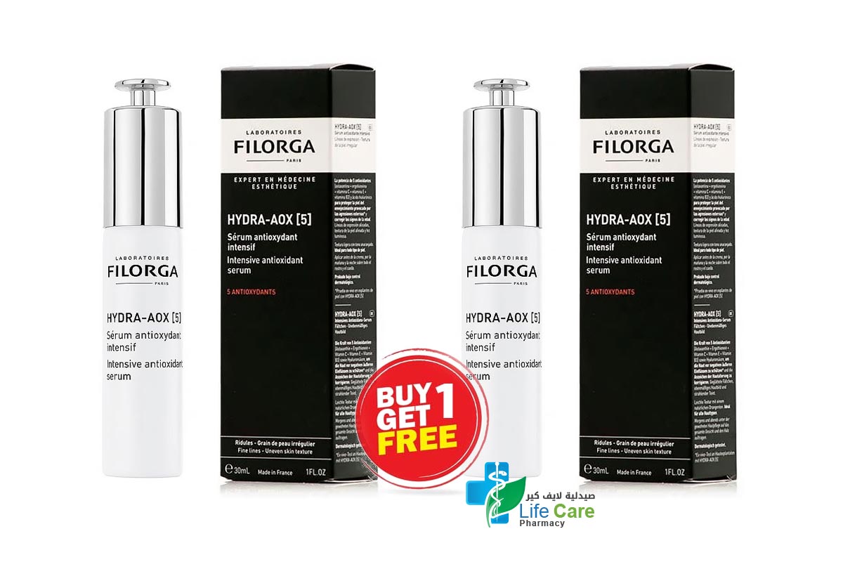 FILORGA HYDRA  AOX 5 INTENSIVE ANTIOXIDANT SERUM 30 ML - Life Care Pharmacy