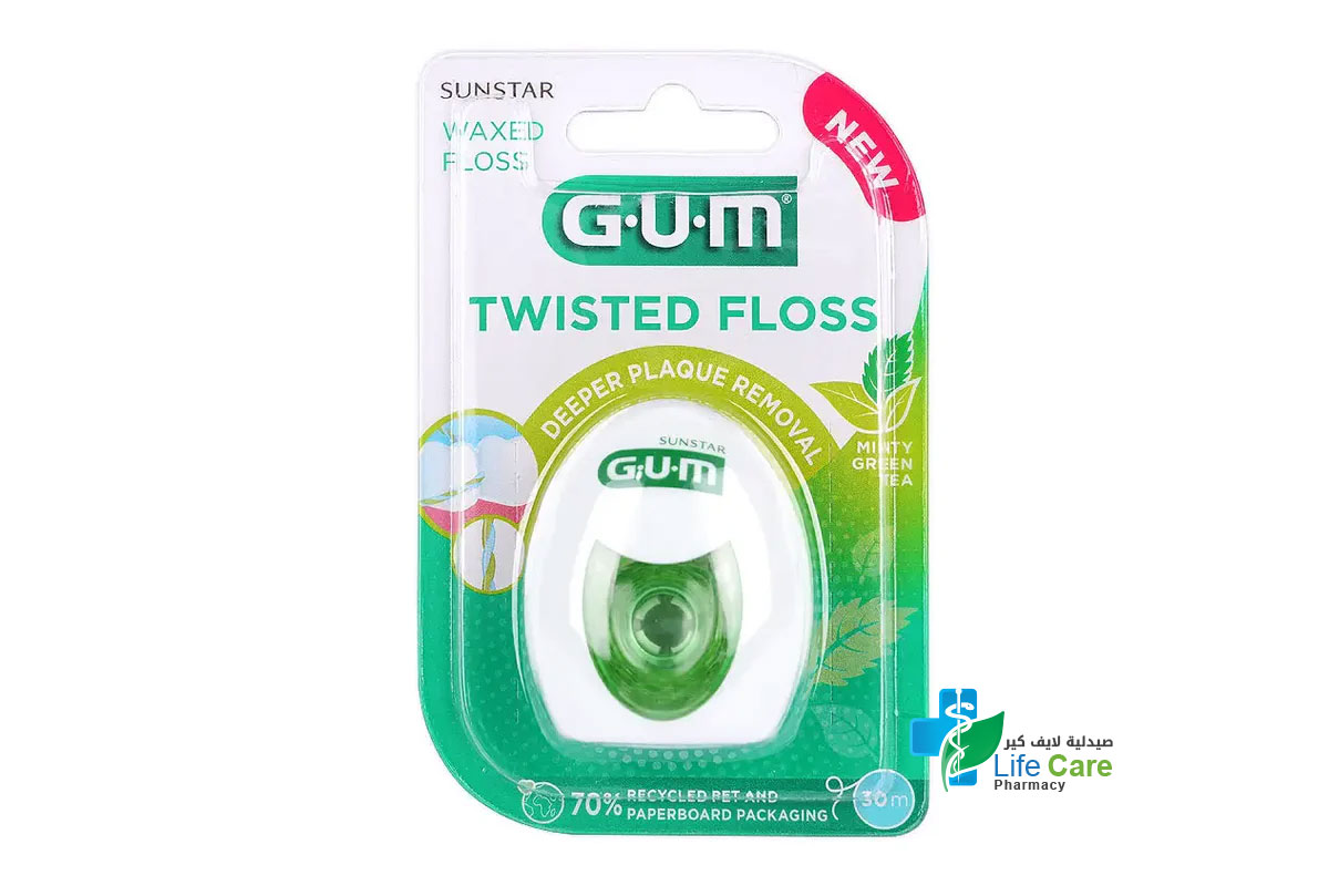 جام خيط تنظيف بين الاسنان الملتوى 30 متر 3500 - صيدلية لايف كير