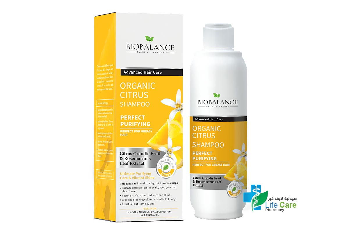 BIO BALANCE ORGANIC CITRUS SHAMPOO 330 ML - Life Care Pharmacy