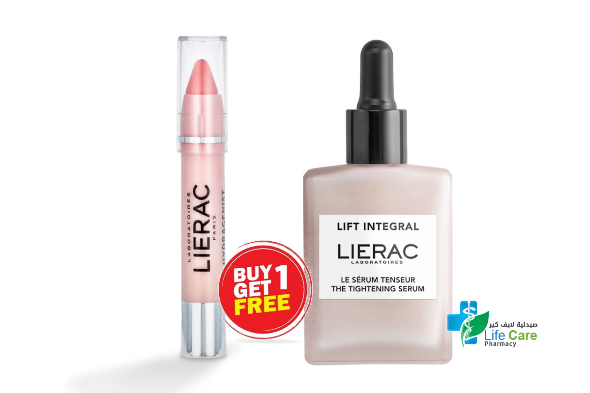 BUY1GET1 LIERAC THE TIGHTENING SERUM 30 ML PLUS LIERAC ROSE LIP 3 GM - Life Care Pharmacy