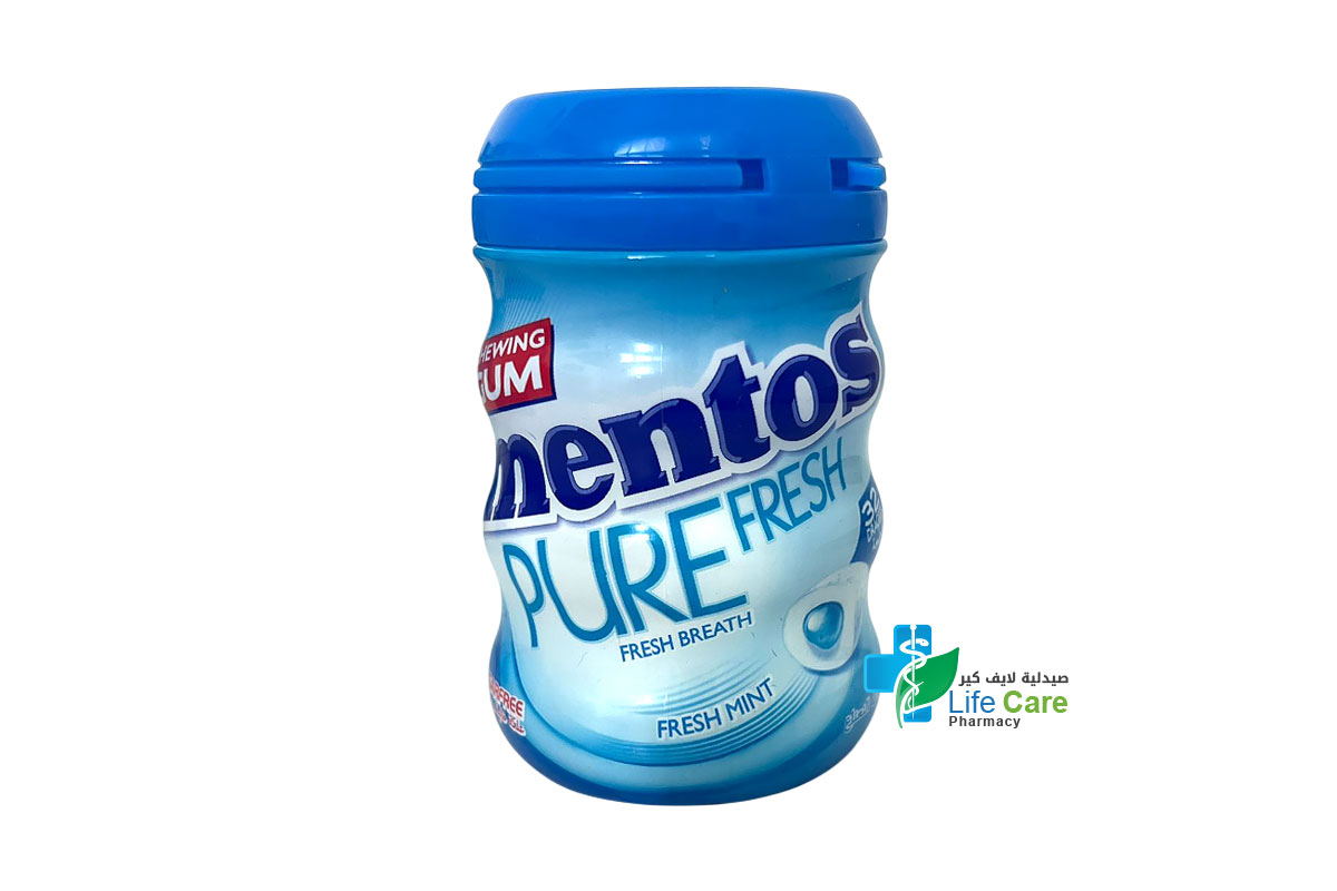 مينتوس بيور فريش علكة بنكهة النعناع المنعش 32 قطعة - صيدلية لايف كير